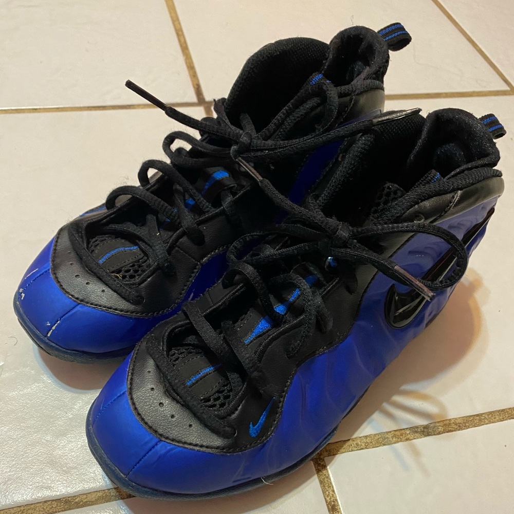 Nike Foamposite Royal Blue Sz 3Y